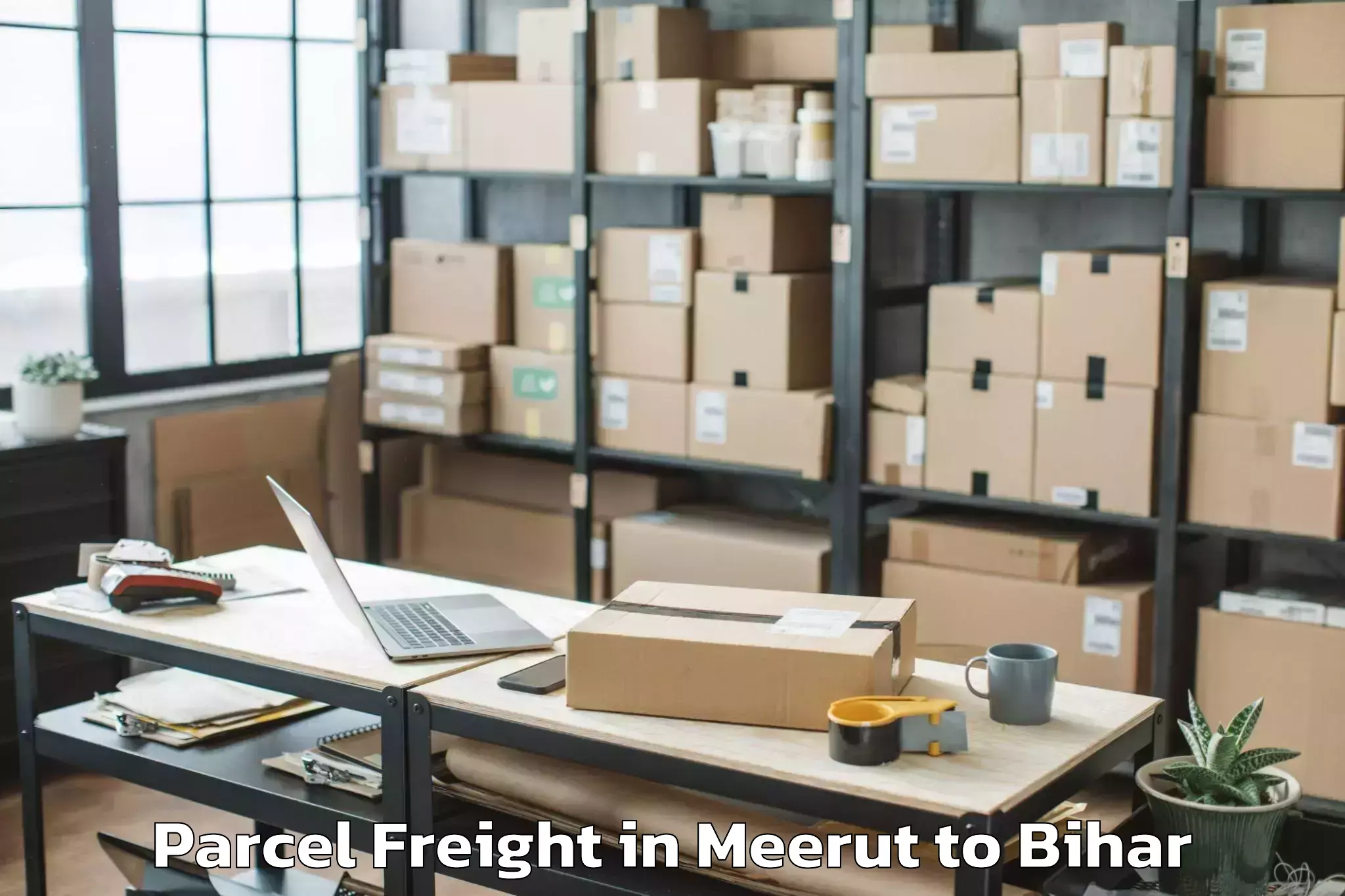 Top Meerut to Meskaur Parcel Freight Available